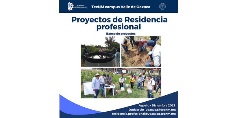 Banco de proyectos de residencia profesional 2023 - TecNM / I. T. del